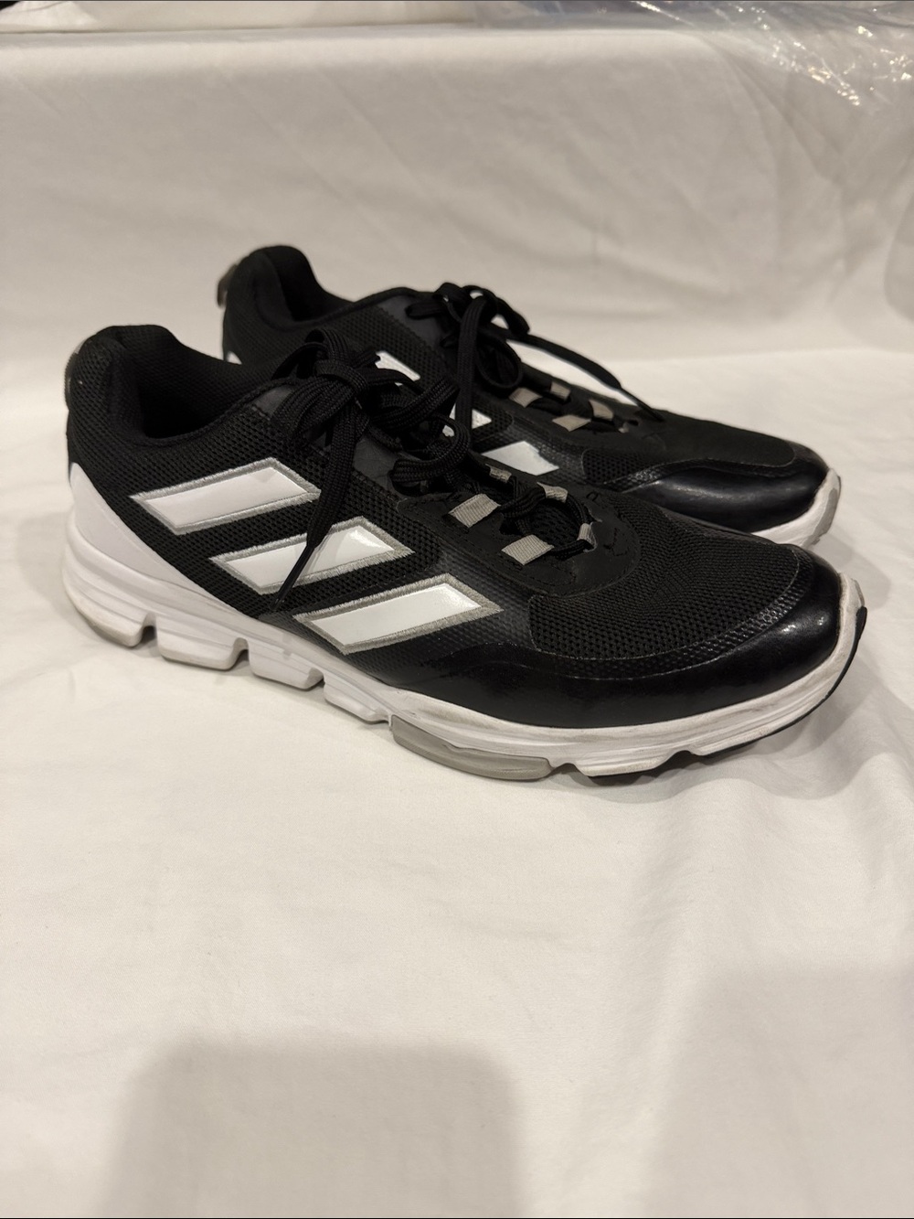 adidas Men's Black and White Athletic Sneakers